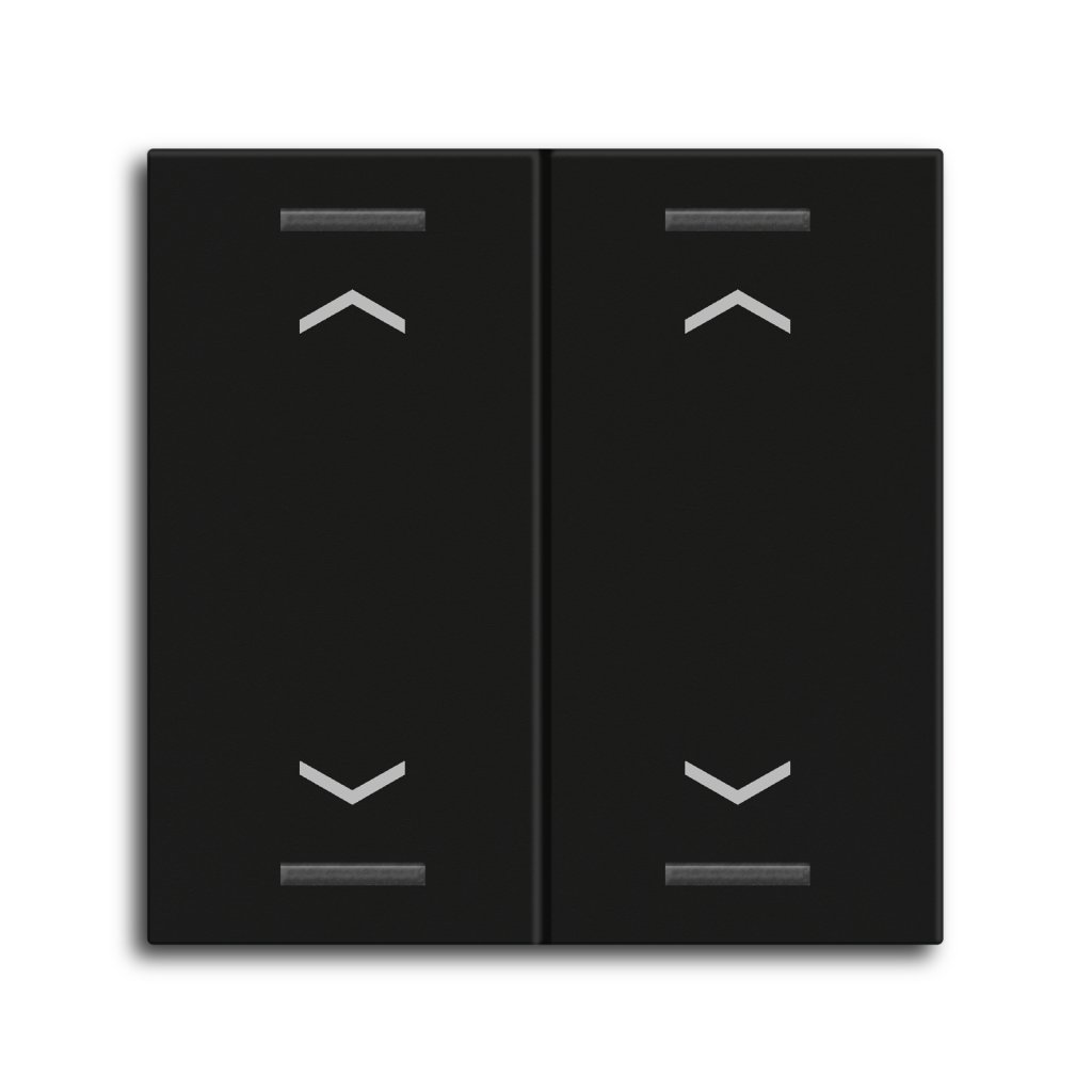 [TAL-55W2A06.02] MDT wip voor KNX Taster Light 55 2-voudig, mat zwart, jaloezie