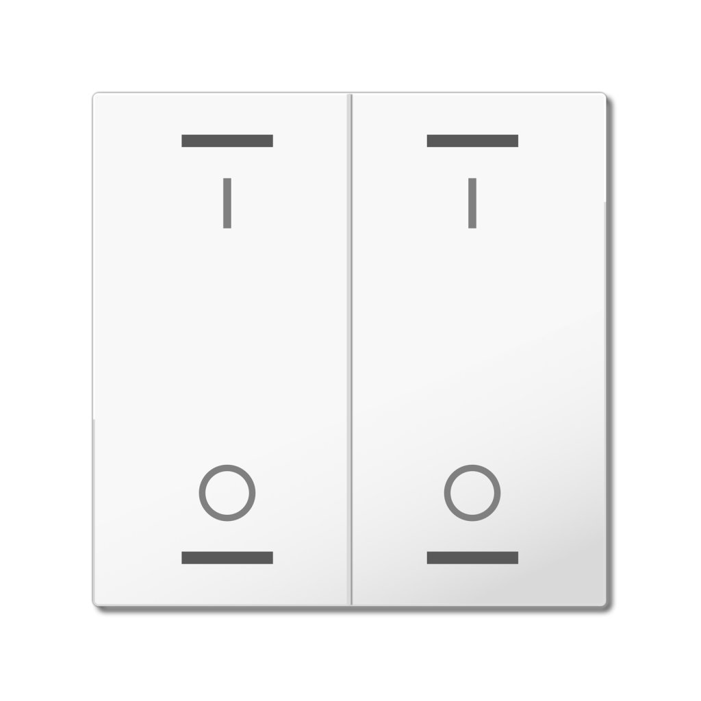 [TAL-55W2B02.02] MDT wip voor KNX Taster Light 55 2-voudig, zuiver wit glanzend, schakelen