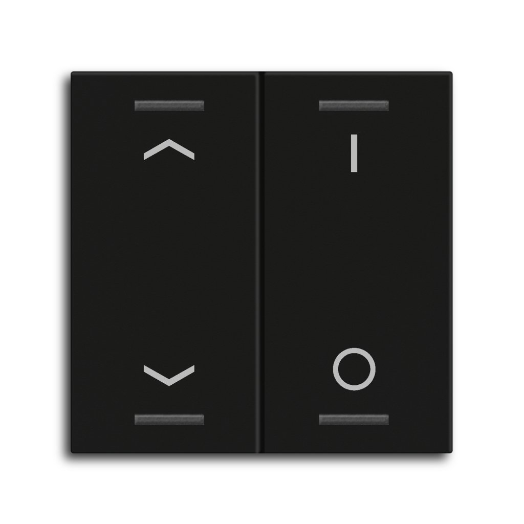 [TAL-55W2C06.02] MDT wip voor KNX Taster Light 55 2-voudig, mat zwart, jaloezie_schakelen