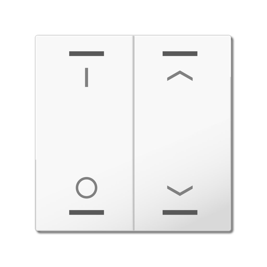 [TAL-55W2D02.02] MDT wip voor KNX Taster Light 55 2-voudig, zuiver wit glanzend, schakelen_jaloezie