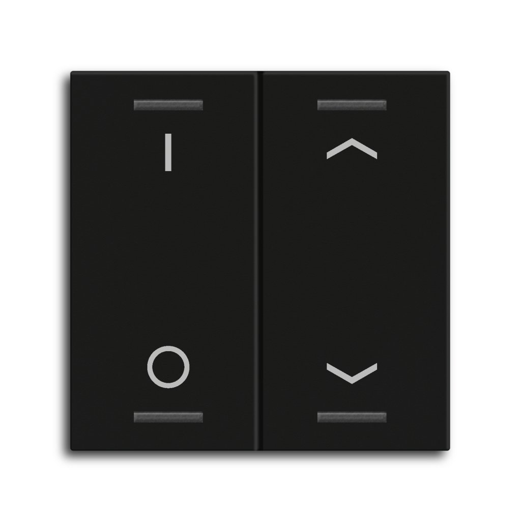 [TAL-55W2D06.02] MDT wip voor KNX Taster Light 55 2-voudig, mat zwart, schakelen_jaloezie