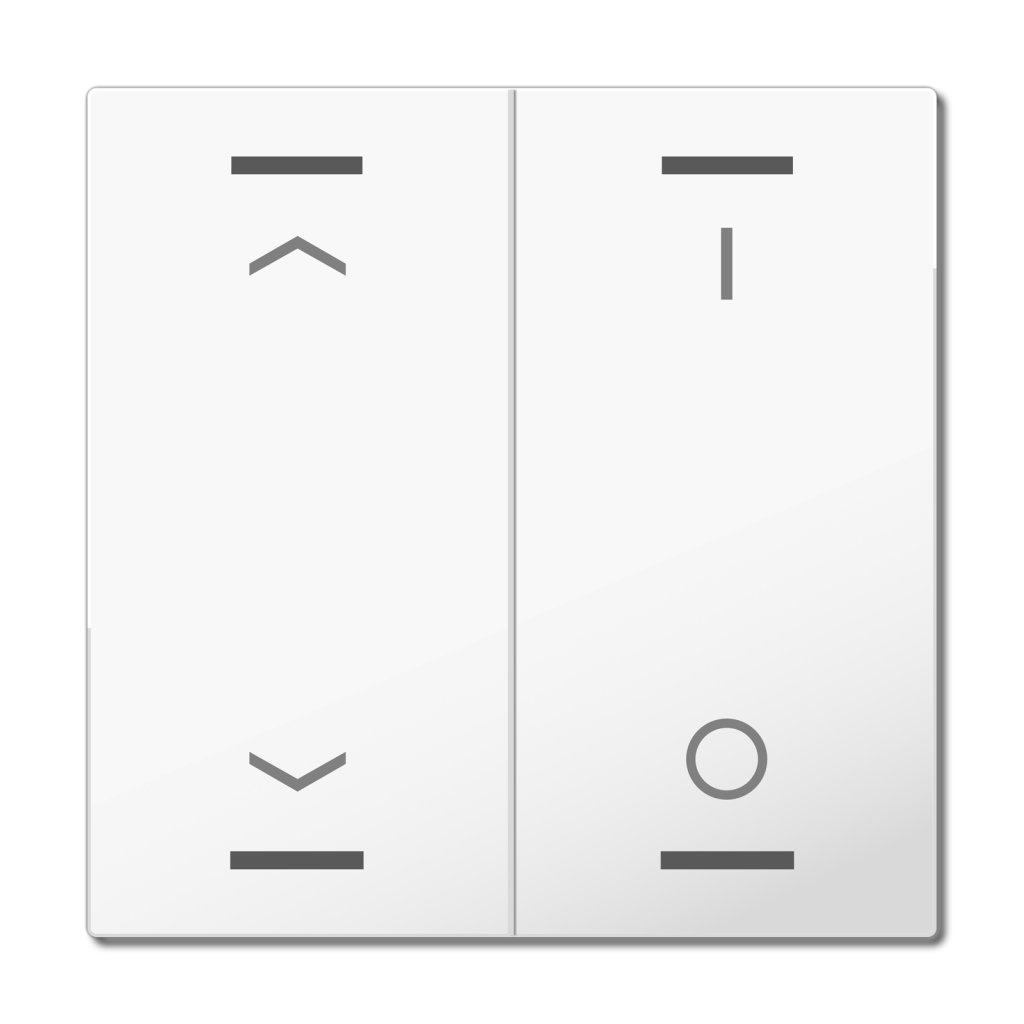 [TAL-63W2C04.02] MDT wip voor KNX Taster Light 63 2-voudig, studio wit glanzend, jaloezie_schakelen