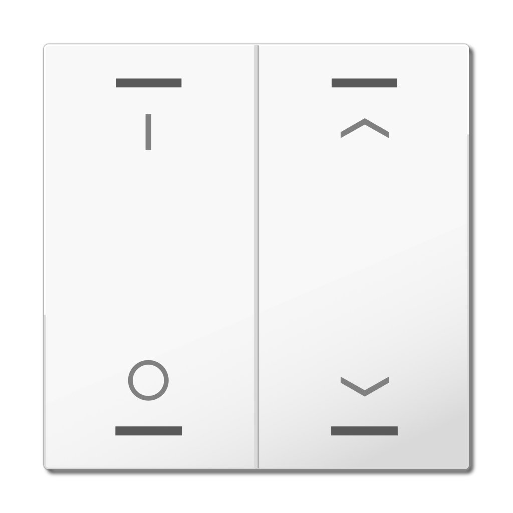 [TAL-63W2D04.02] MDT wip voor KNX Taster Light 63 2-voudig, studio wit glanzend, schakelen_jaloezie