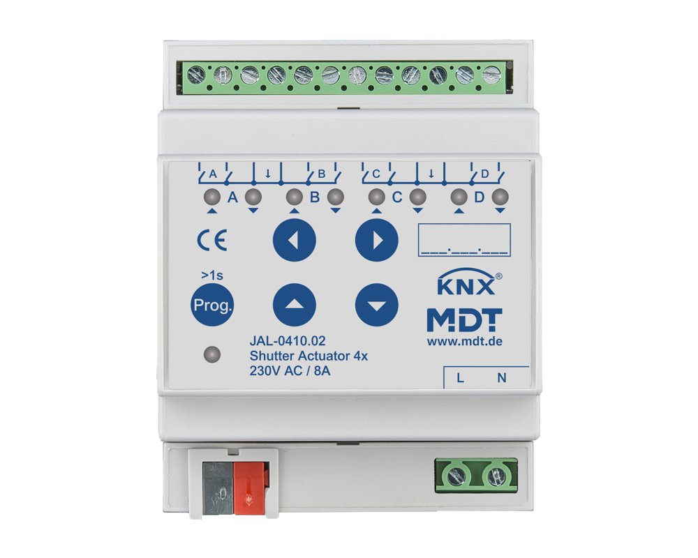 [JAL-0410.02] KNX jaloezieactor 4-voudig, 4TE REG, 8 A, 230 V AC