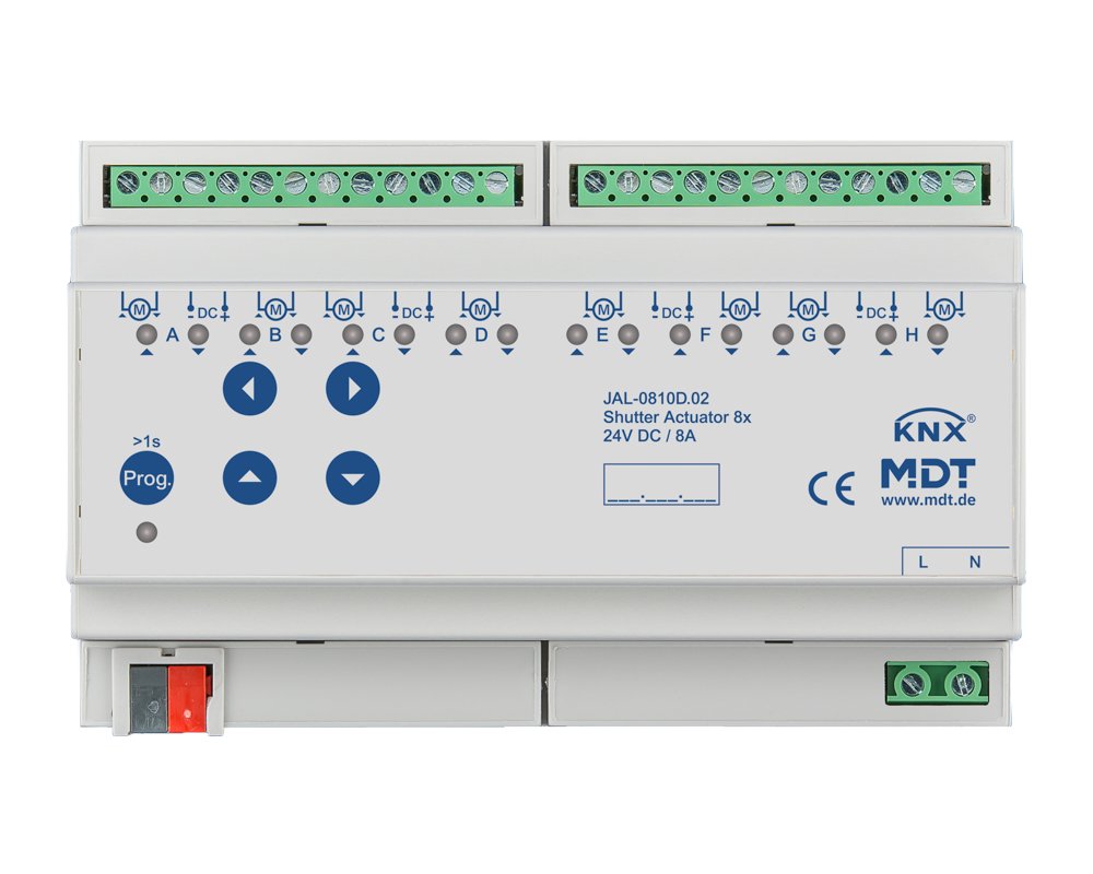 [JAL-0810D.02] KNX jaloezieactor 8-voudig, 8TE REG, 8 A, 24 V DC
