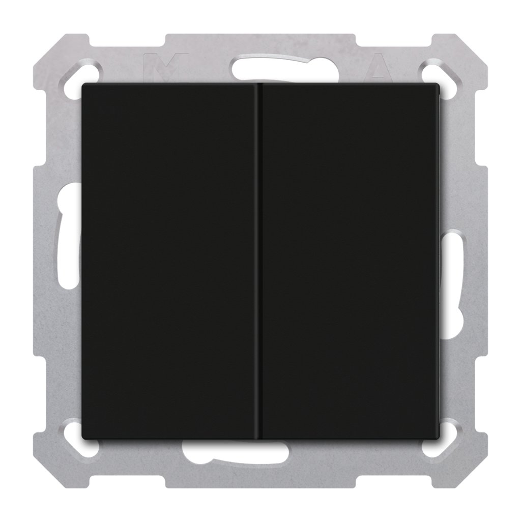 [RF-TAL55B206.01S] KNX RF+ Taster Light 55 Basic 2-voudig, TS, Secure, mat zwart, neutraal