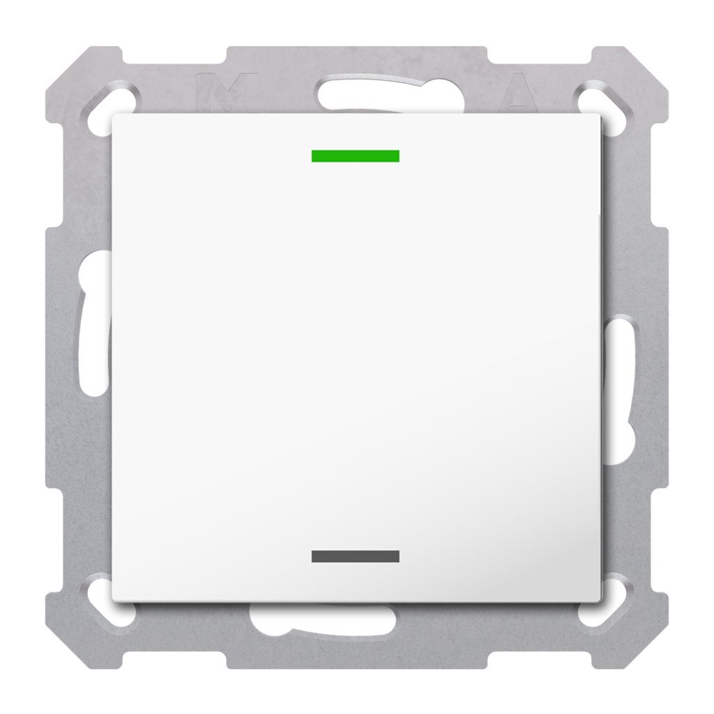[RF-TAL55T102.01S] KNX RF+ Taster Light 55 1-voudig, Secure, RGBW, TS, zuiver wit glanzend, neutraal