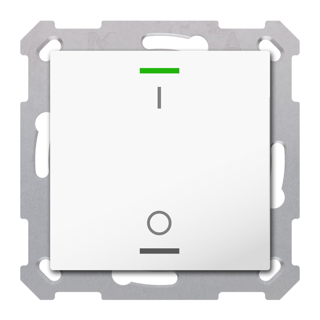 [RF-TAL55T102.B1S] KNX RF+ Taster Light 55 1-voudig, Secure, RGBW, TS, zuiver wit glanzend, schakelen