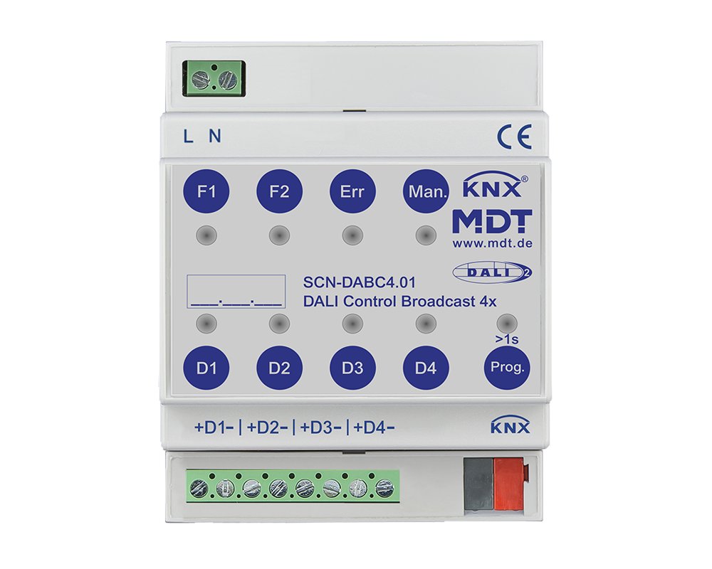 [SCN-DABC4.01] DALI Control Broadcast Gateway, 4-kanaals, 4 TE REG