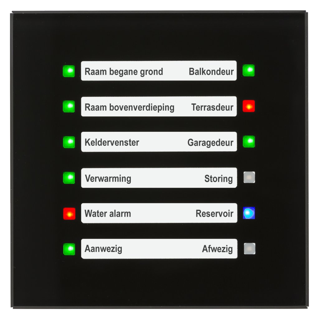 [SCN-GLED1S.01S] KNX glazen LED-scherm, zwart