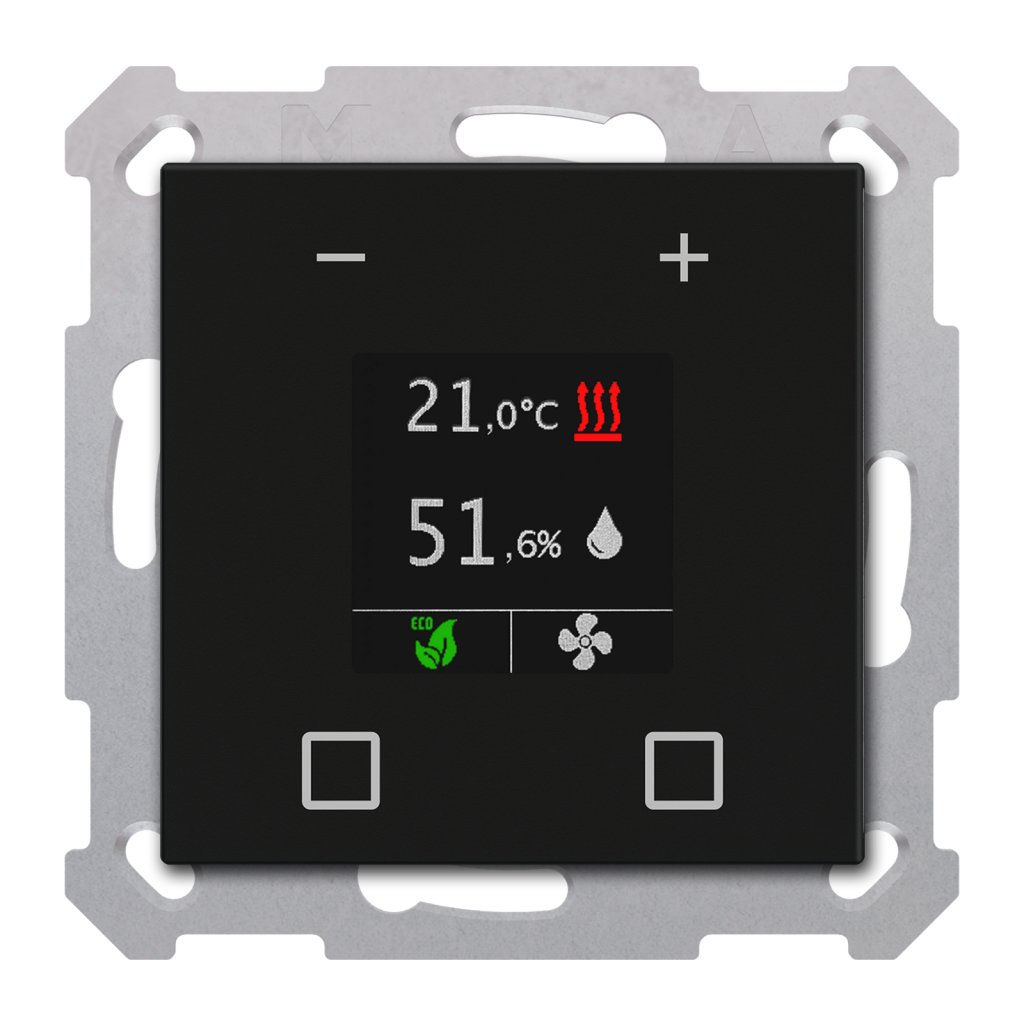 [SCN-RTR55S06.01] KNX ruimtetemperatuurregelaar Smart 55, mat zwart