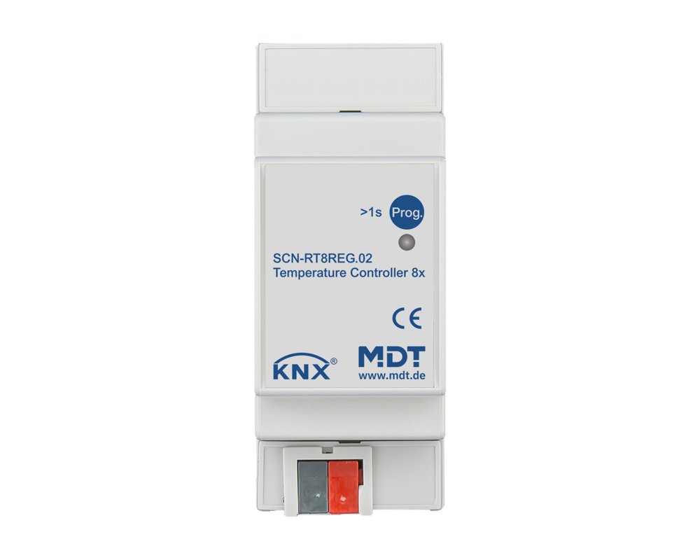 [SCN-RT8REG.02] KNX ruimtetemperatuurregelaar 8-voudig, 2TE REG