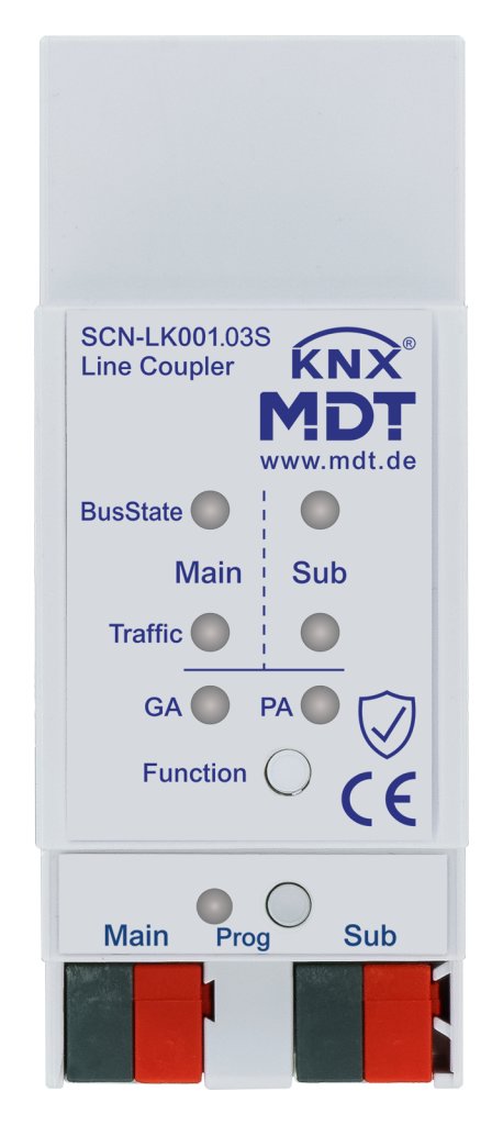 [SCN-LK001.03S] KNX bereiks-/lijnkoppelaar met Data Secure en proxyfunctie, 2TE REG