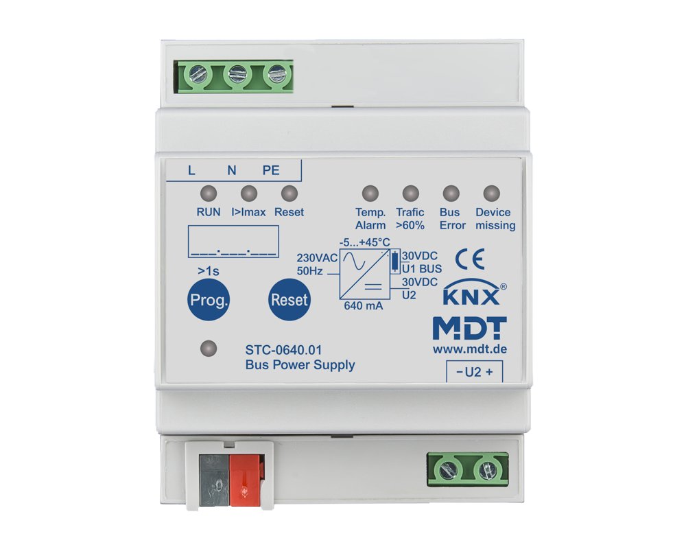 [STC-0640.01] KNX busspanningsvoeding met diagnostische functie, 4TE REG, 640 mA