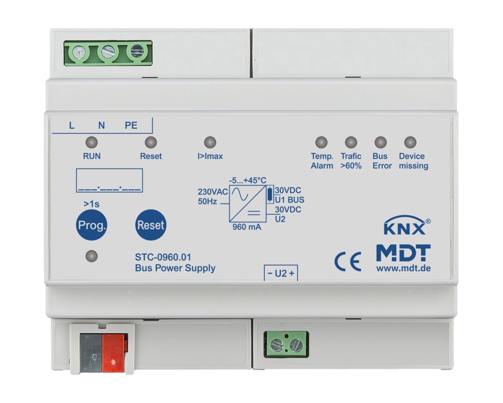 [STC-0960.01] KNX busspanningsvoeding met diagnostische functie, 6TE REG, 960 mA