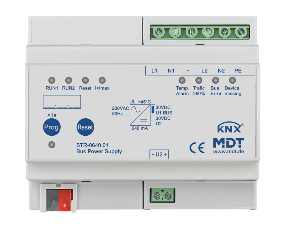 [STR-0640.01] KNX redundante busspanningsvoeding met diagnose, 6TE REG, 640 mA