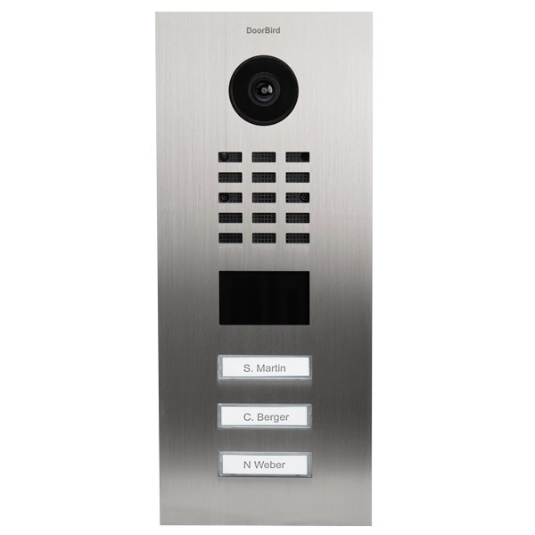 [423870734] DoorBird D2103V IP Video Intercom · Stainless steel V4A (salt-water and grinding dust resistant), brushed