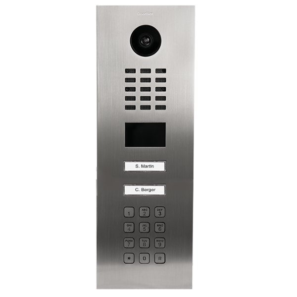[423871212] DoorBird D2102KV IP Video Intercom · Stainless steel V4A (salt-water and grinding dust resistant), brushed