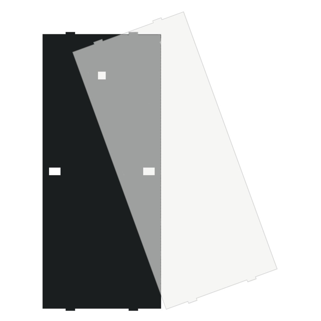 [ZSFA55P2S] MDT tekstveldafdekking voor Taster Plus/Plus TS BE-TA55x2.x2, zwart