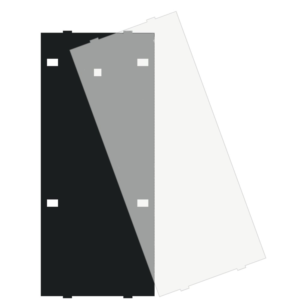 [ZSFA55P4S] MDT tekstveldafdekking voor Taster Plus/Plus TS BE-TA55x4.x2, zwart