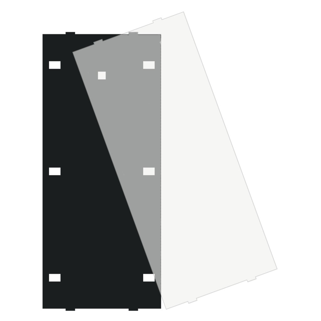 [ZSFA55P6S] MDT tekstveldafdekking voor Taster Plus/Plus TS BE-TA55x6.x2, zwart